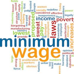 Minimum wage word cloud