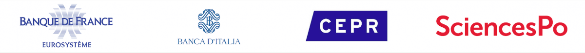 Logos Banque de France, Banca d'Italia, CEPR, and Sciences Po