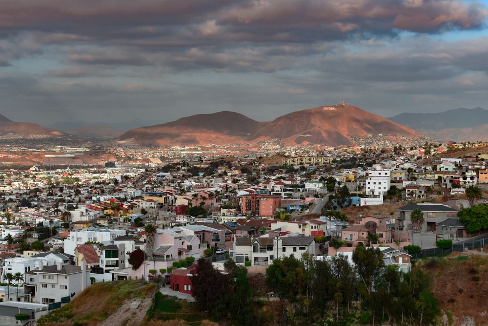 The city of Tijuana in Mexico