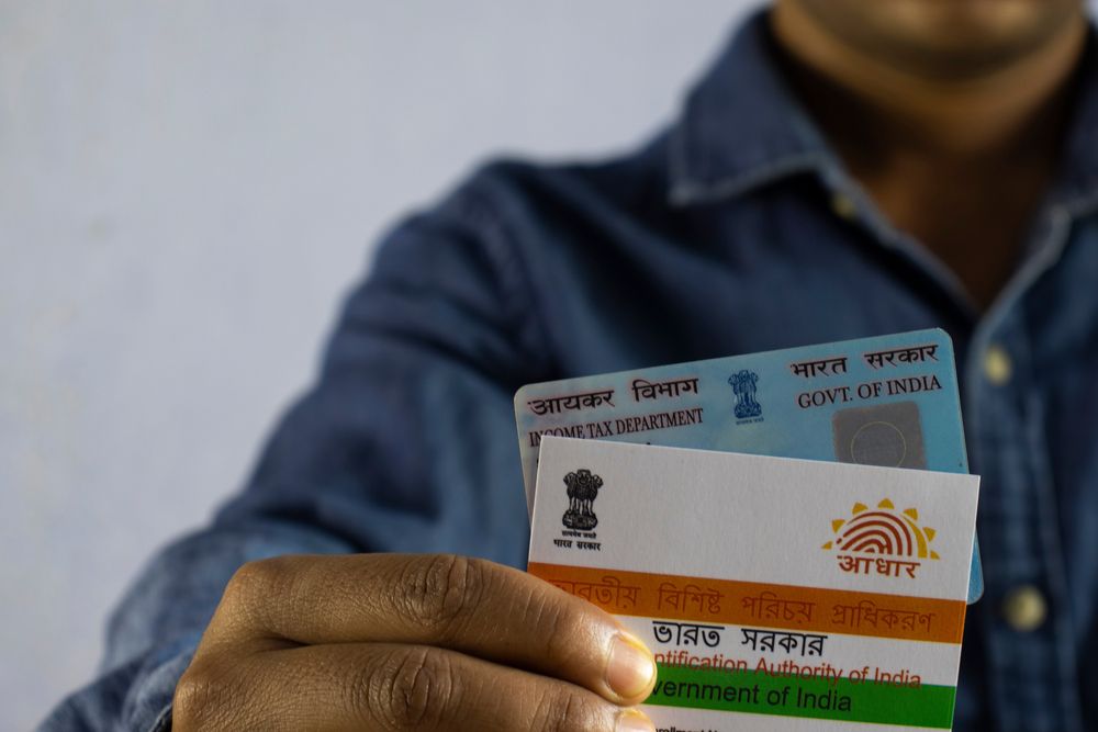 Aadhaar and Pan cards.