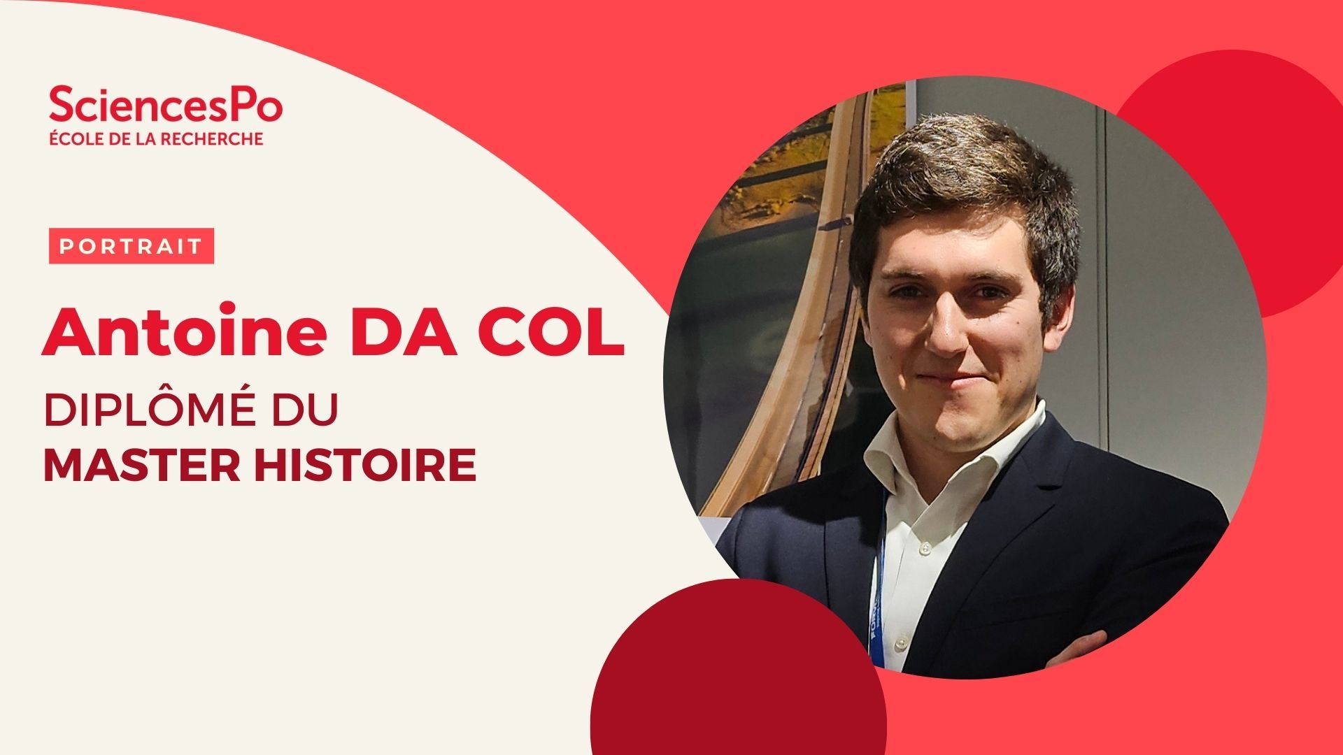 Antoine Da Col diplômé du master Histoire
