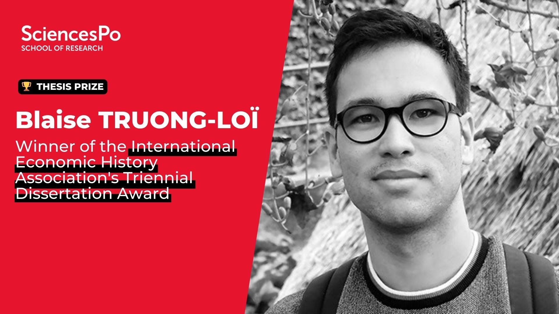 Blaise Truong-Loï, triennial thesis prize from the International Economic History Association