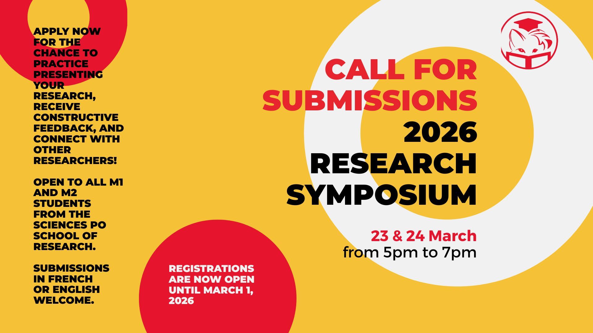 Appel à candidatures - Symposium de recherche 2026