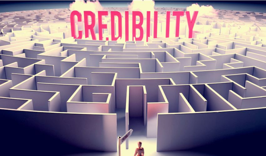 Person at the entrance of a maze looking for credibility that lies at the centre.