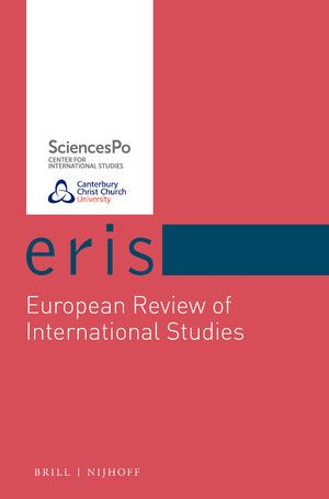 Couverture : European Review of International Studies (ERIS)