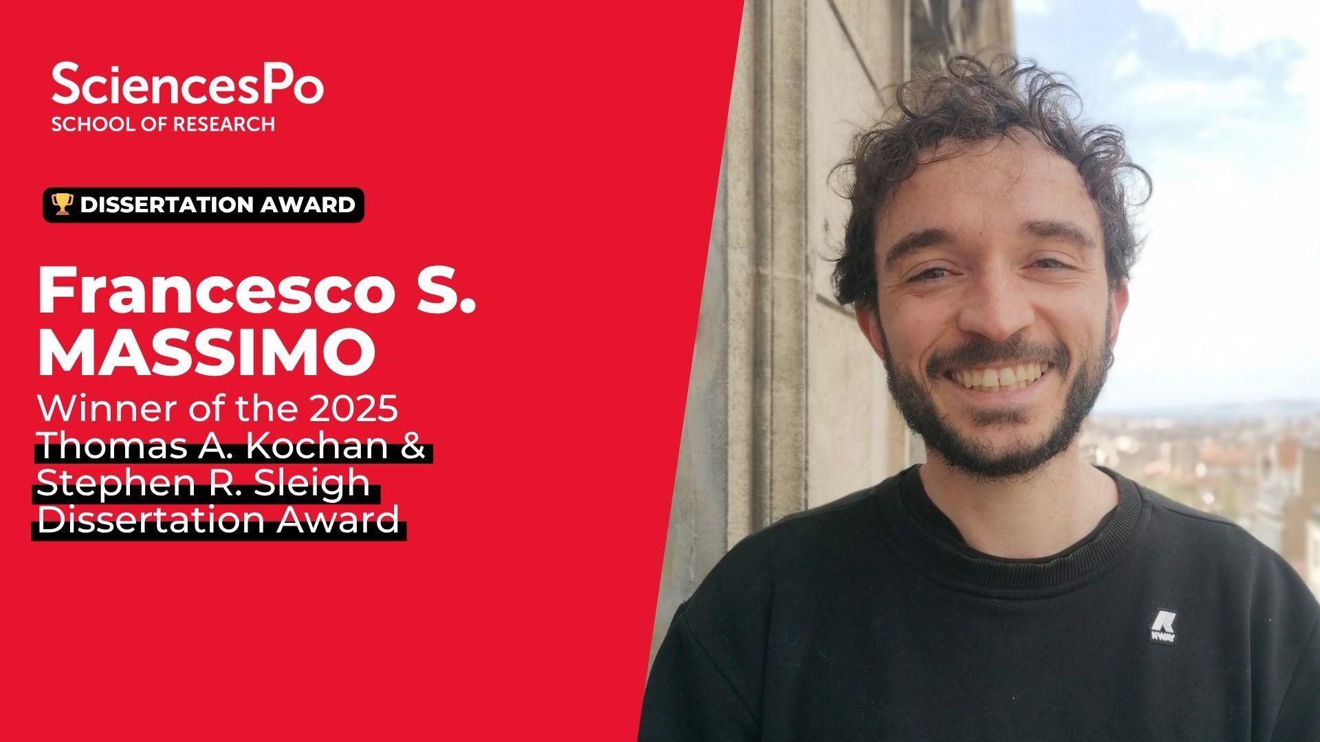 Francesco S. MASSIMO, Winner of the 2025 Thomas A. Kochan & Stephen R. Sleigh Dissertation Award