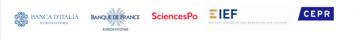 Logos of Banca d'Italia, Banque de France, Sciences Po, EIFE and CEPR