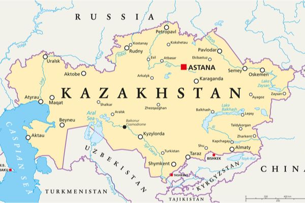 Map of Kazakhstan