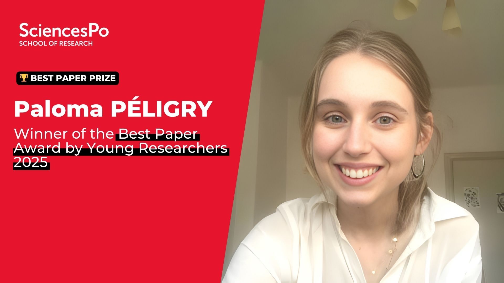 Paloma PÉLIGRY, Winner of the Best Paper Award by Young Researchers 2025