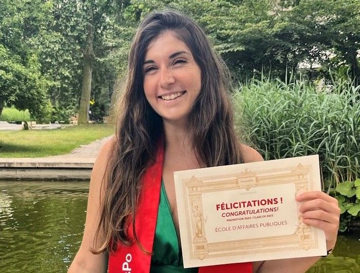 Mathilde Scapin, diplômée 2023 du Master politiques publiques, spécialité Sécurité et défense