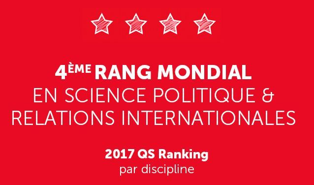 4e rang en science politique et relations internationales (QS ranking)
