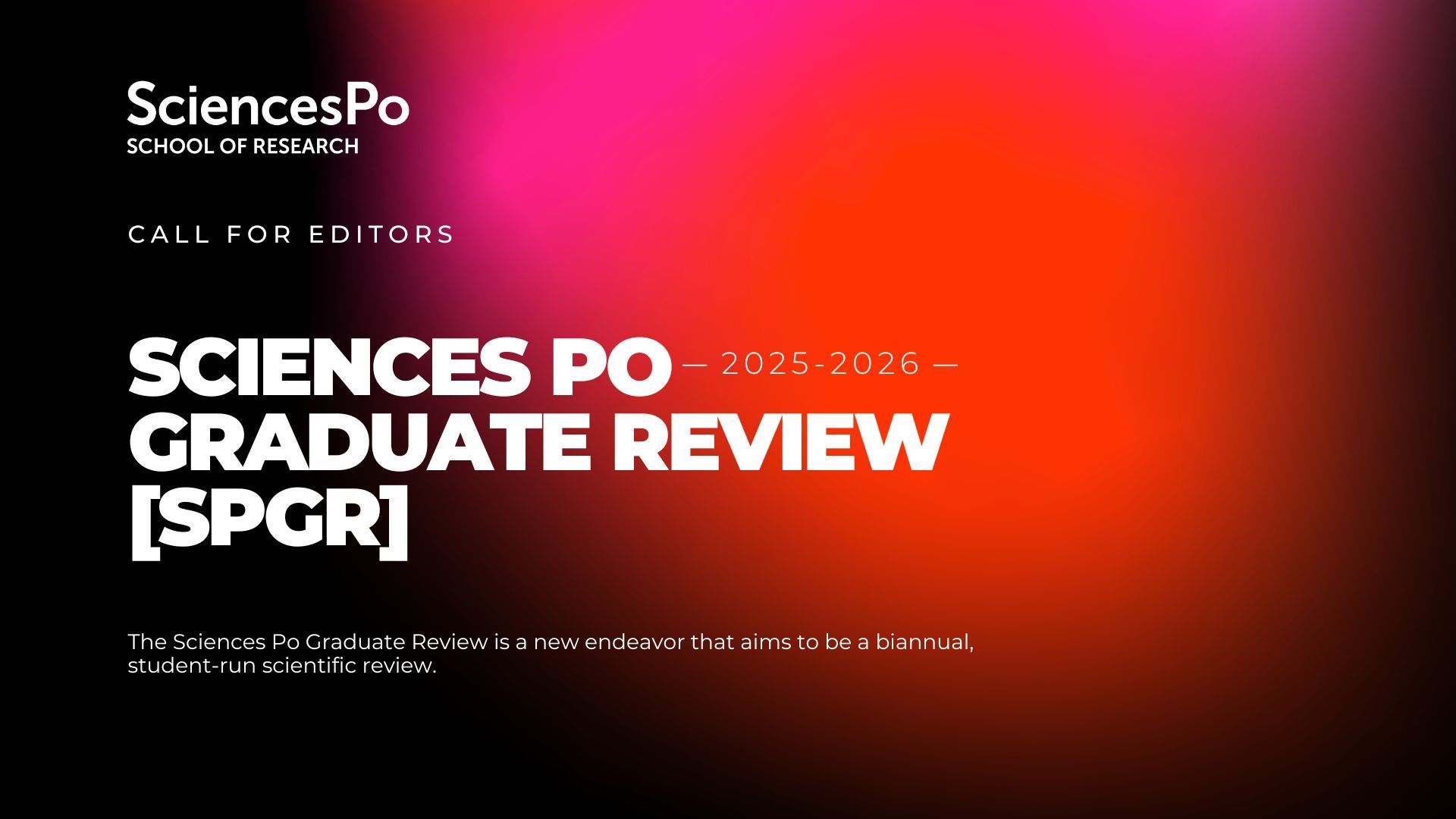 Sciences Po Graduate Review (SPGR)