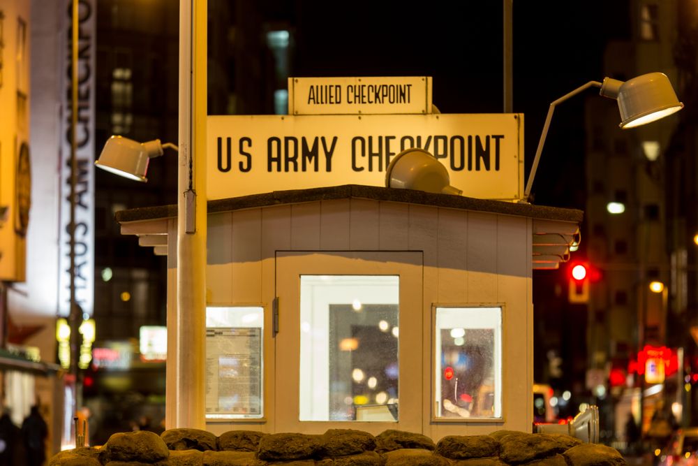 US Army checkpoint in Berlin.