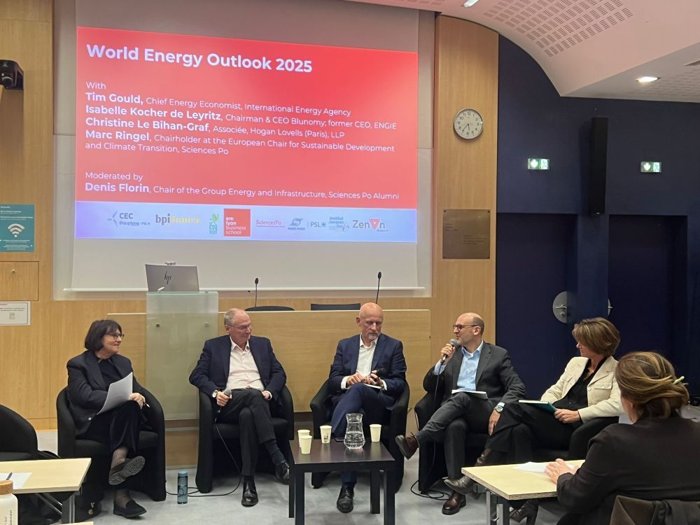 Paris Energy Week - from left to right: Christine Le Bihan-Graf, Denis Florin, Tim Gould, Marc Ringel, Isabelle Kocher de Leyritz
