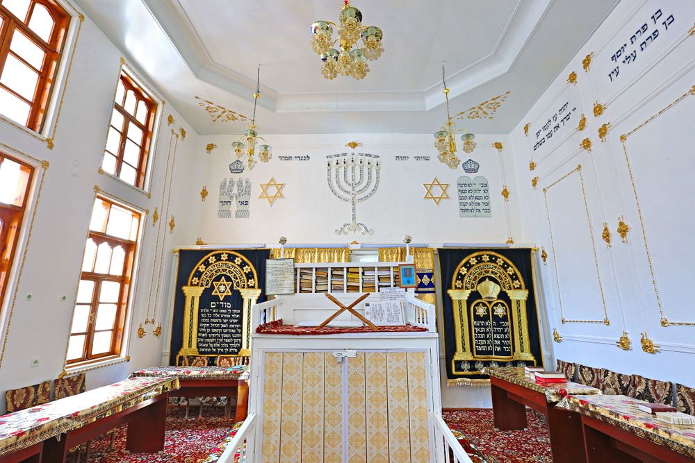 Boukhara, octobre 2017, intérieur de la synagogue.