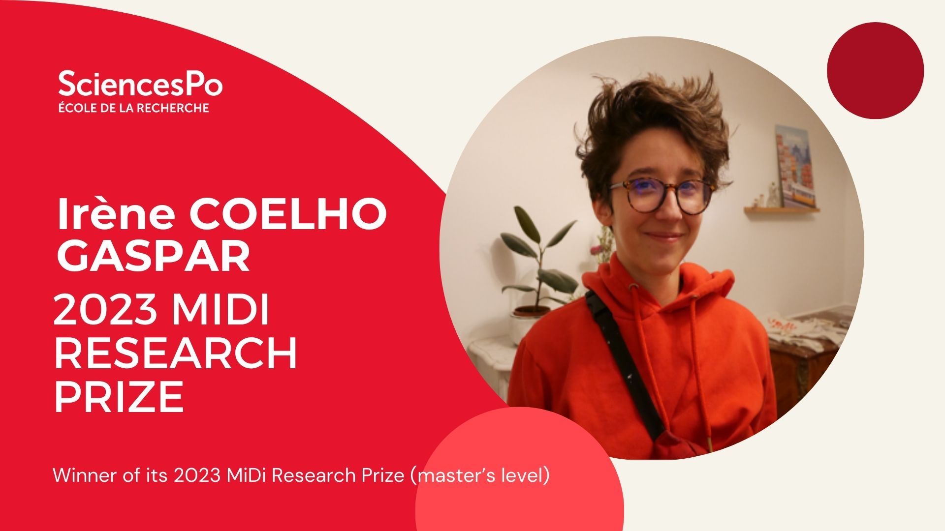 Irène Coelho Gaspar, 2023 MiDi Research Prize