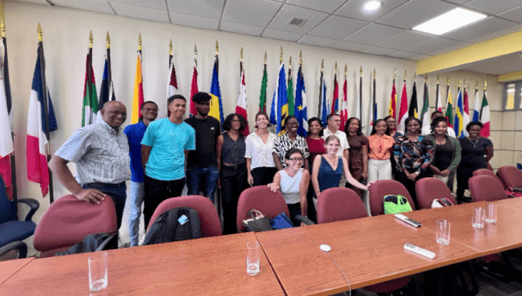 Photography of master APOM students at the CARICOM