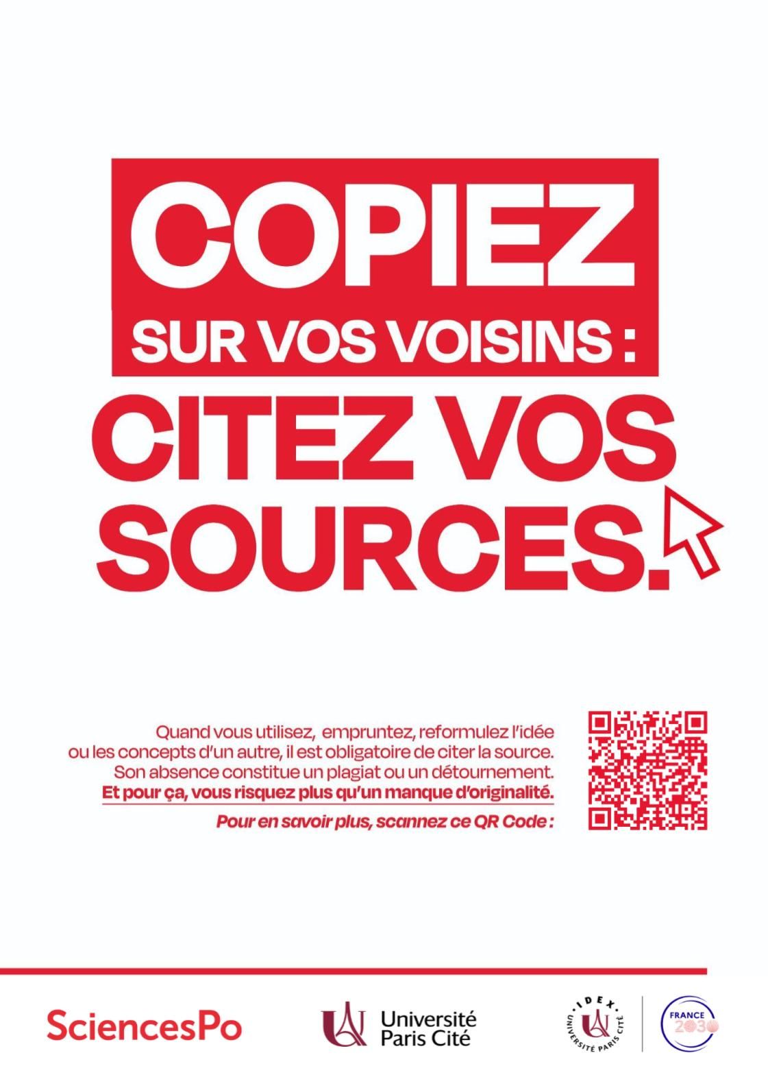 Copiez sur vos voisins : citez vos sources.