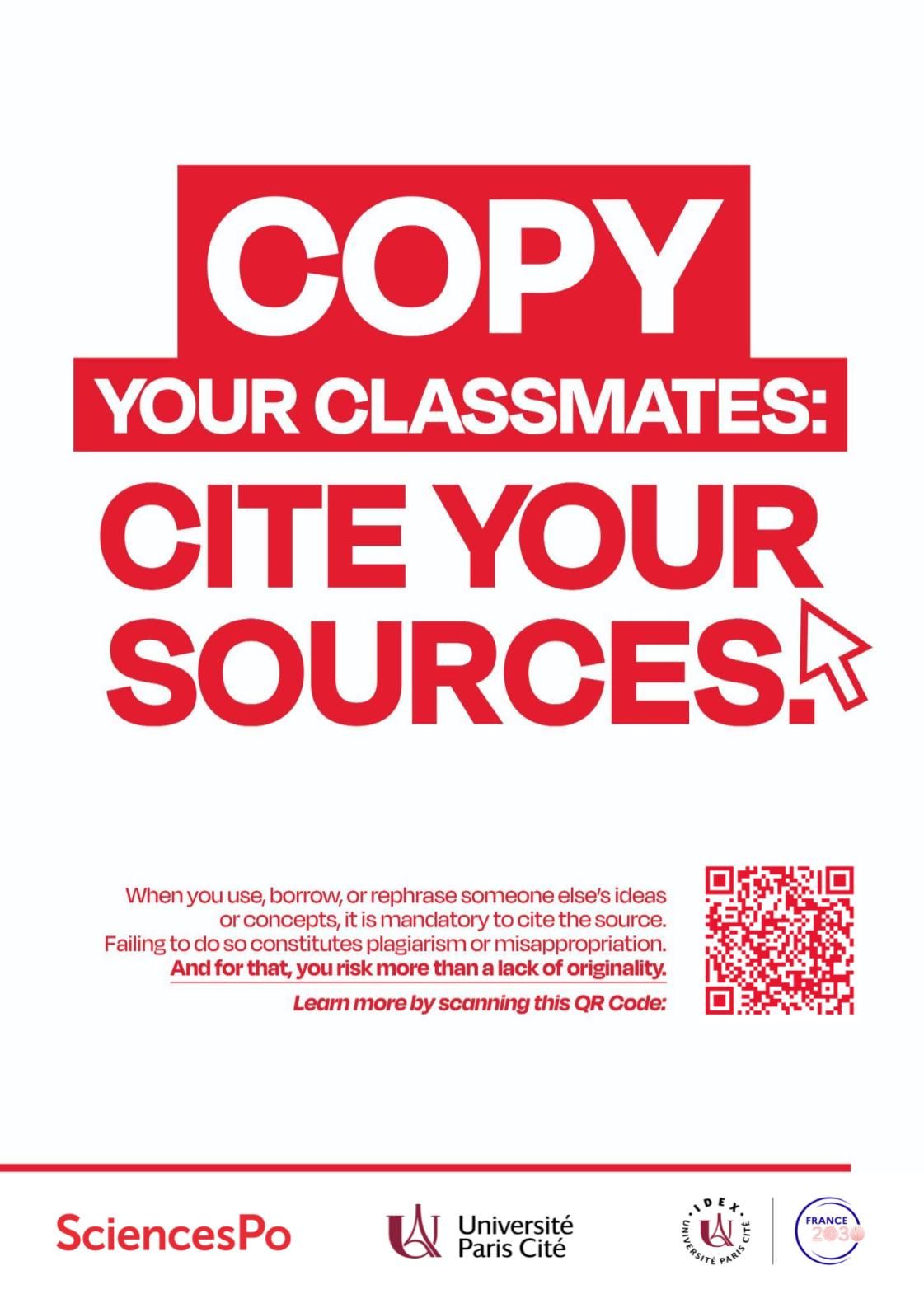 Copiez sur vos voisins : citez vos sources.