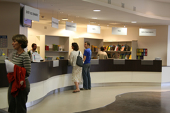 The circulation desk