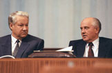 Boris Eltsine et Mikhaïl Gorbatchev, 03.09.1991