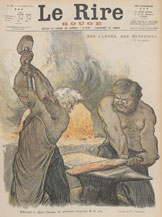 Caricature des ministres A. Millerand et A. Thomas dans le Rire, 1915