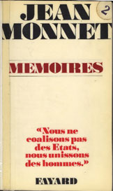 Couverture de l'ouvrage de Jean Monnet : "Mémoires", 1976