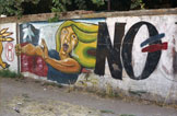Mural représentant le No à Pinochet