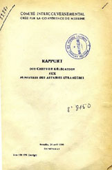 Couverture de : Comité intergouvernemental créé par la Conférence de Messine : Rapport des chefs de délégations, 1956