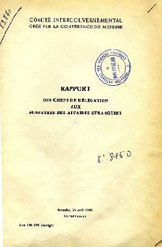 Comité intergouvernemental créé par la Conférence de Messine : Rapport des chefs de délégations, 1956