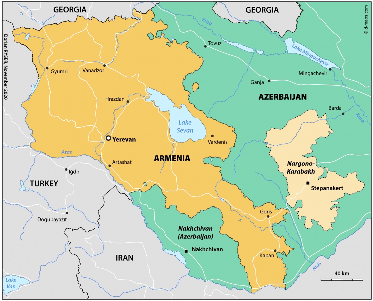 Armenia Azerbaijan Map by Dorian Ryser CERI