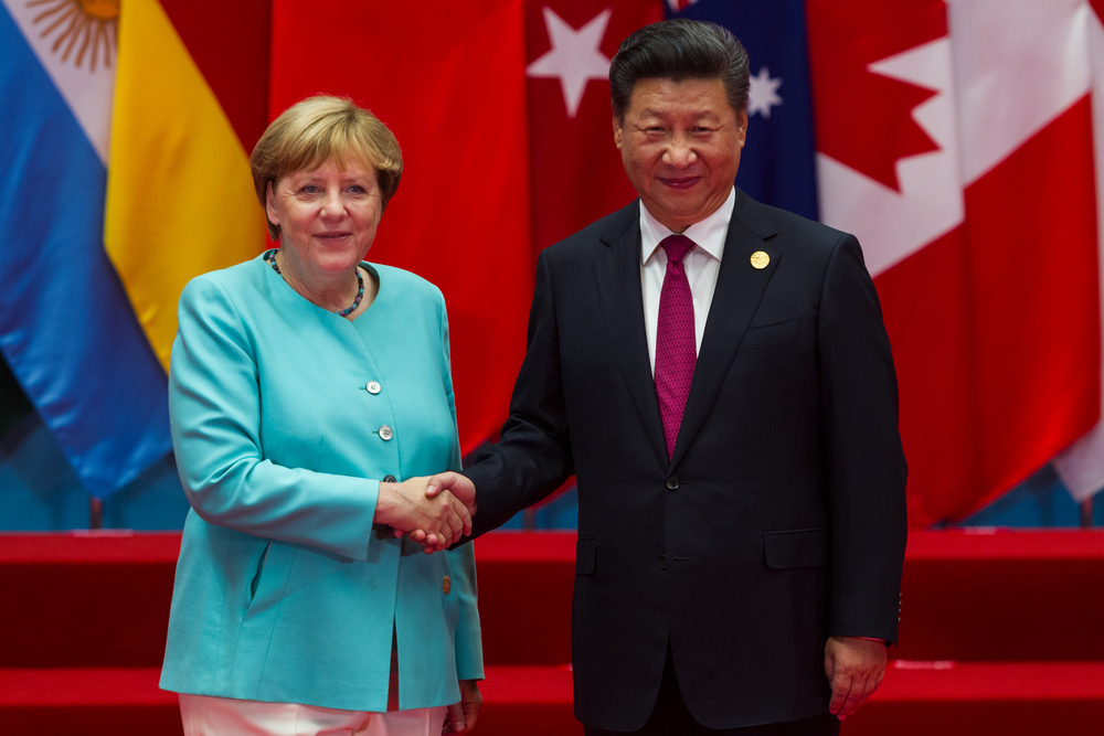 Xi Jinping and Angela Merkel, 2016. Copyright: plavi011 for Shutterstock