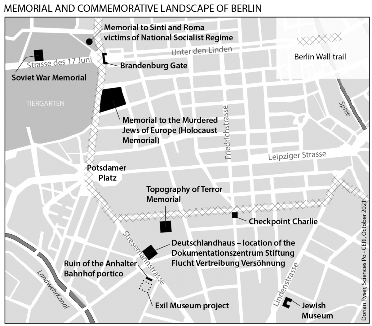 Memorial & Commemorative map of Berlin; Copyright Dorian Ryser CERI