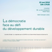 La démocratie face au défi du développement durable