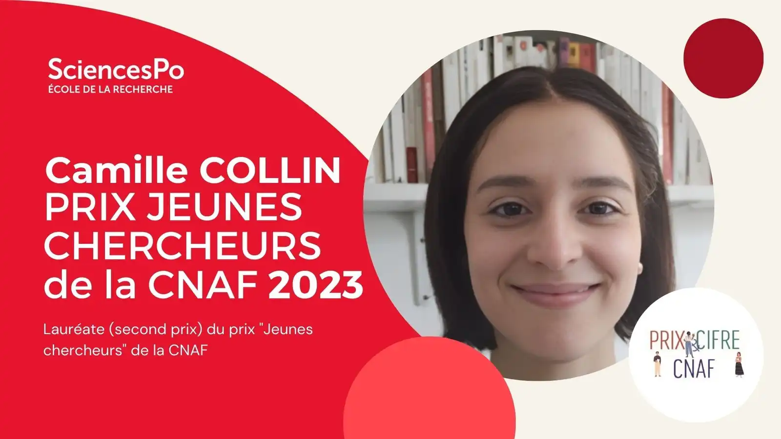 Camille Collin, prix jeunes chercheurs de la CNAF