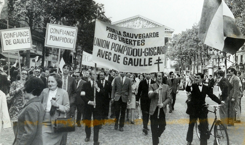 La manifestation de soutien au général de Gaulle, le 30 mai 1968