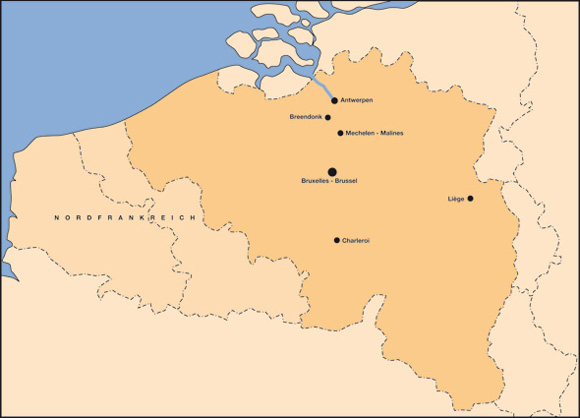 Le gouvernement militaire de la Belgique et du Nord de la France sous l’autorité du Général von Falkenhausen.