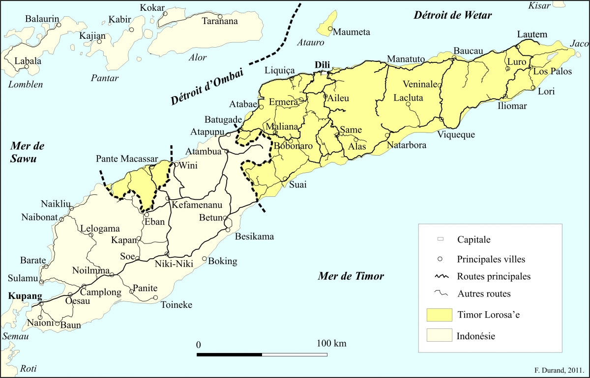 Carte du Timor 