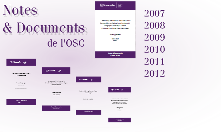 Notes et Documents de l'OSC Juin 2013