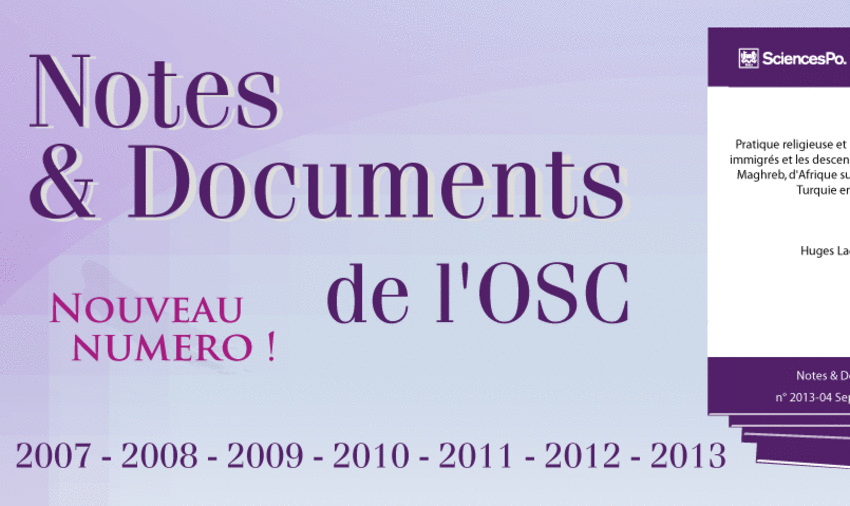 Notes & Documents de l'OSC n° 2013-04