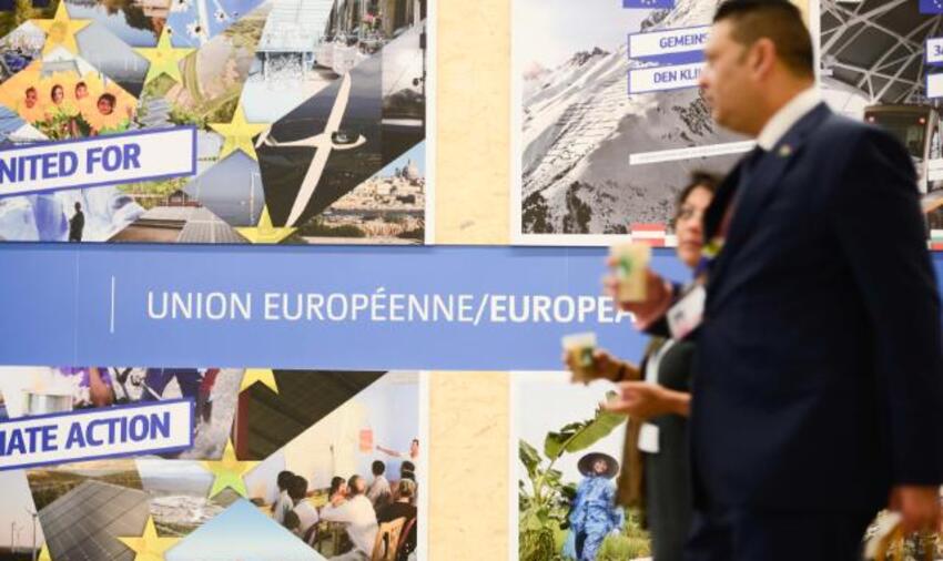 Photo: European Union, 2015 - "During the COP21 in Le Bourget: the EU poster"