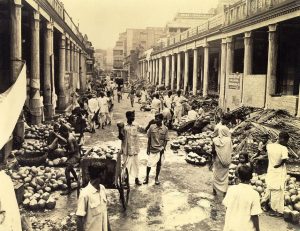 This cocoanut market on Cornwallis Calcutta in 1945 By Clyde Waddell [Public domain], via Wikimedia Commons