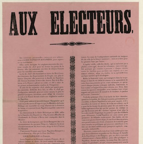 avis électoral d'archives