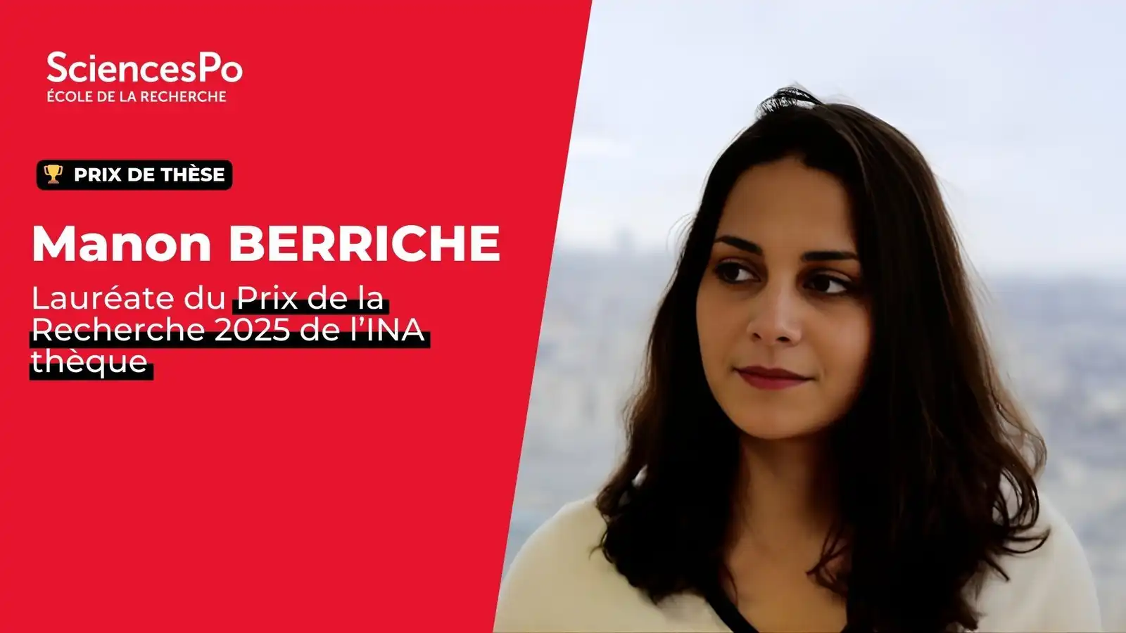Manon Berriche reçoit le Prix de la Recherche 2025 de l'INA thèque