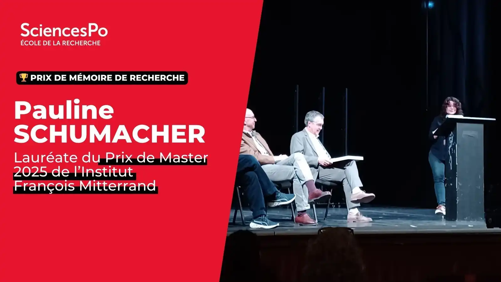 Pauline Schumacher, lauréate du Prix de Master 2025 de l’Institut François Mitterrand