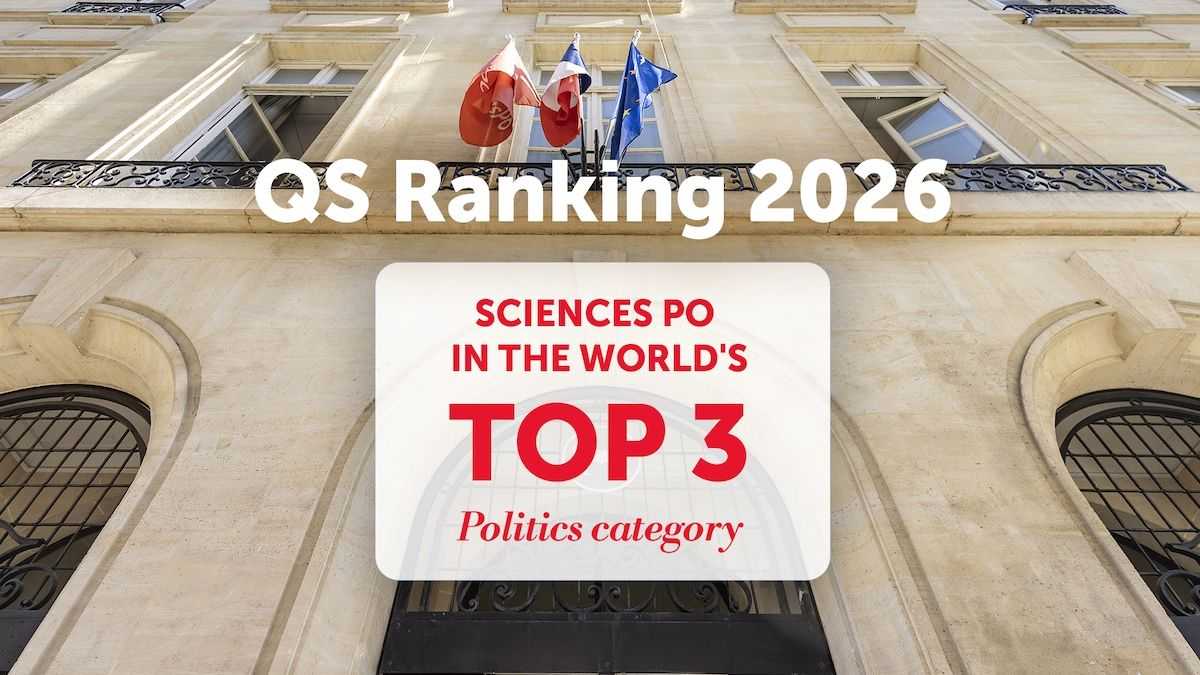 QS Ranking 2026, Sciences Po in the World's Top 3 Politics Category