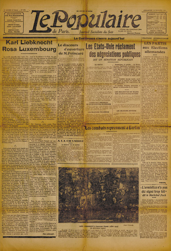 Jean Longuet. “Karl Liebknecht. Rosa Luxembourg”. Le Populaire, 20 septembre 1919