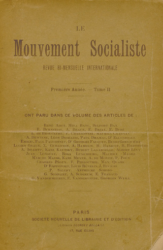 Jean Longuet. “Le Congrès et l’Unité socialiste”. Le mouvement socialiste. Première année tome II, 1899, p. 153-158