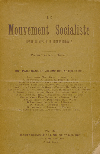 Jean Longuet. “Le Congrès et l’Unité socialiste”. Le mouvement socialiste. Première année tome II, 1899, p. 153-158