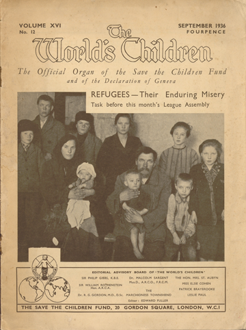 The world's children : the official organ of the Save the children fund and of the declaration of Geneva. Vol. XVI, numéro 12, september 1936